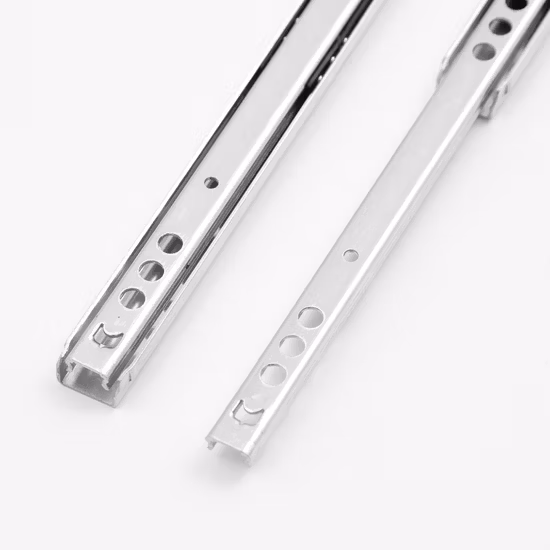 Corrediça telescópica da gaveta da bola da gaveta da extensão parcial em dois sentidos do armário de 17 mm